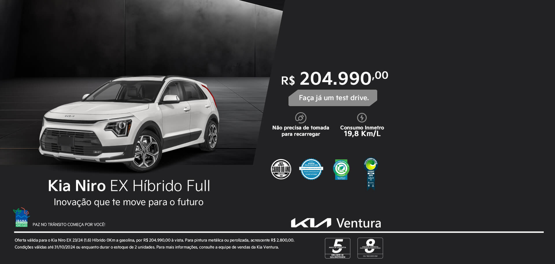 Kia - Oferta Niro EX - Outubro